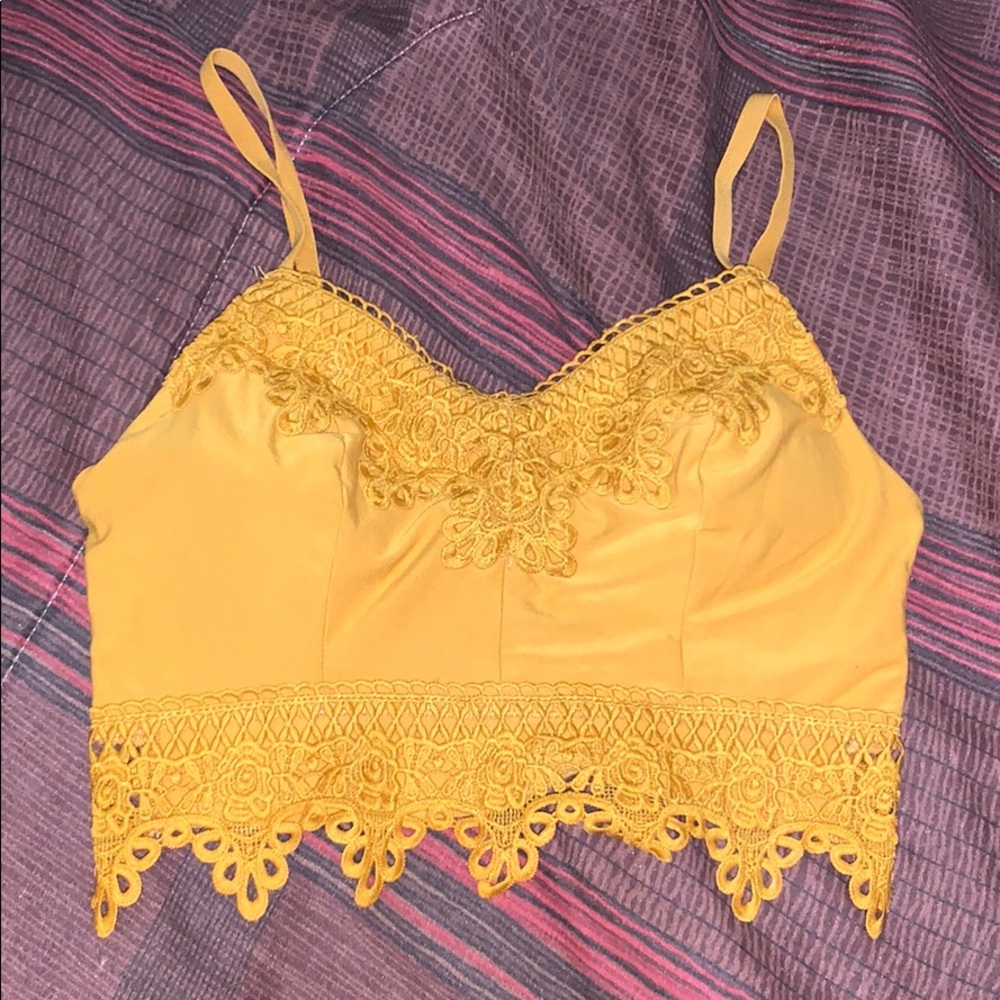 Mustard Yellow Crop Top